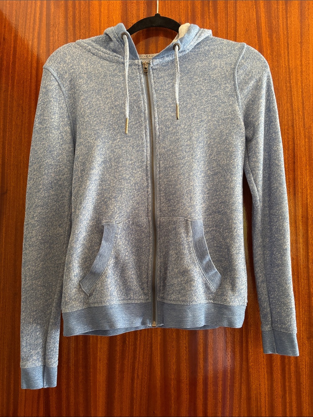 Roxy Heathered Sky Blue Full-Zip Hoodie